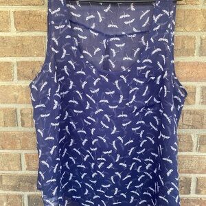 Torrid navy and white dragonfly tank size 0x